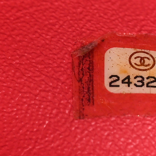 Lambskin Reverse Chevron Quilted Mini Round Top Handle Flap Bright Pink