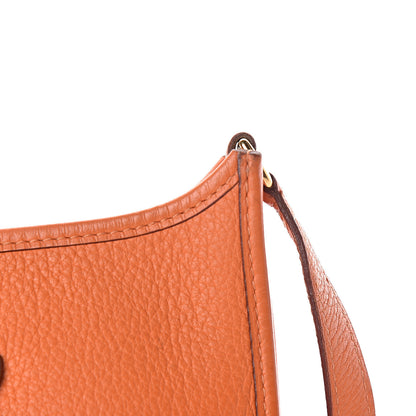 Hermes Taurillon Clemence Evelyne TPM Orange 9 of 17
