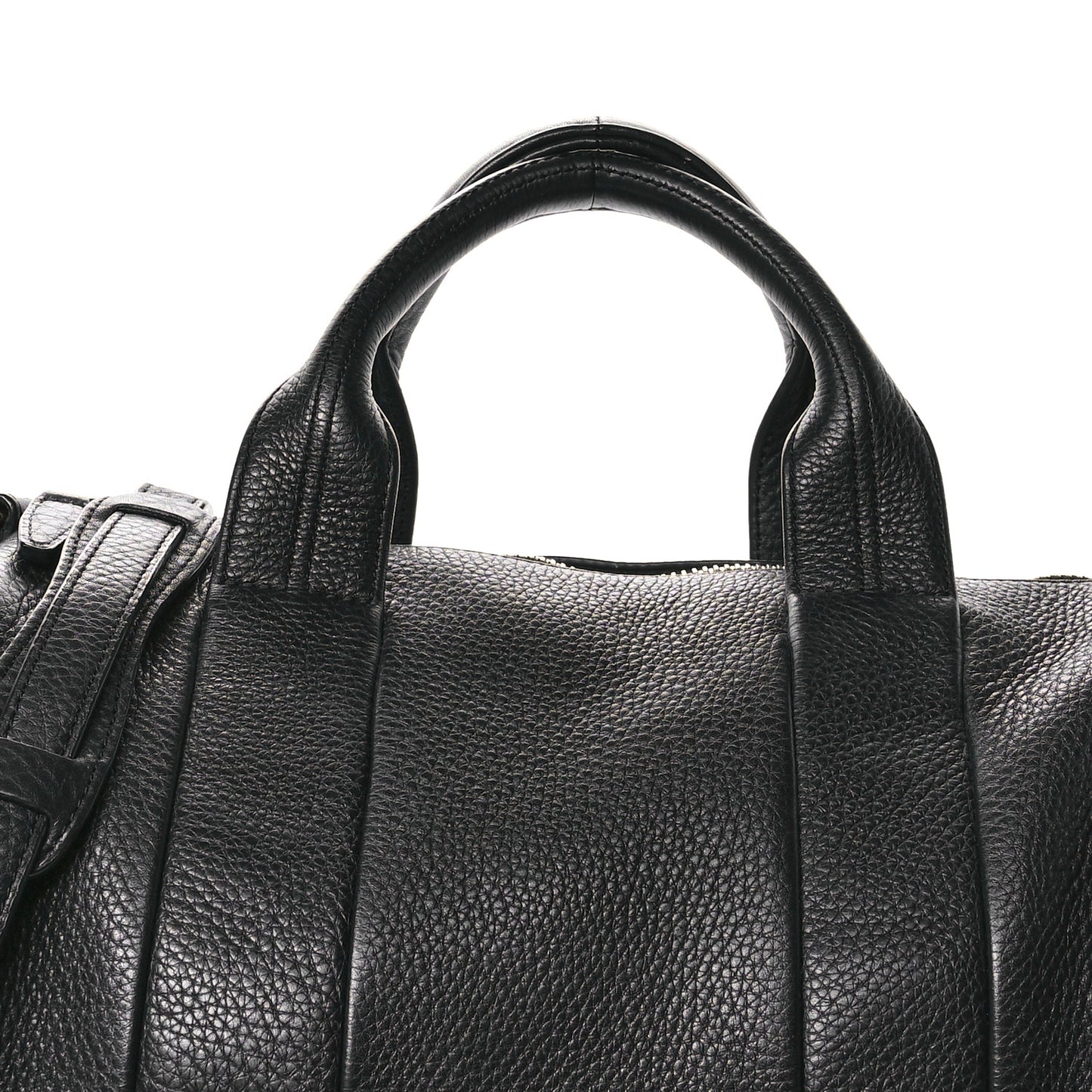 Pebbled Lambskin Rocco Black Pale Gold Hardware