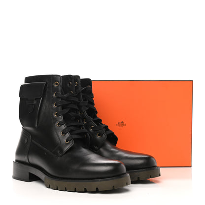 Hermes Calfskin Defense Ankle Boots 40 Black 12 of 12