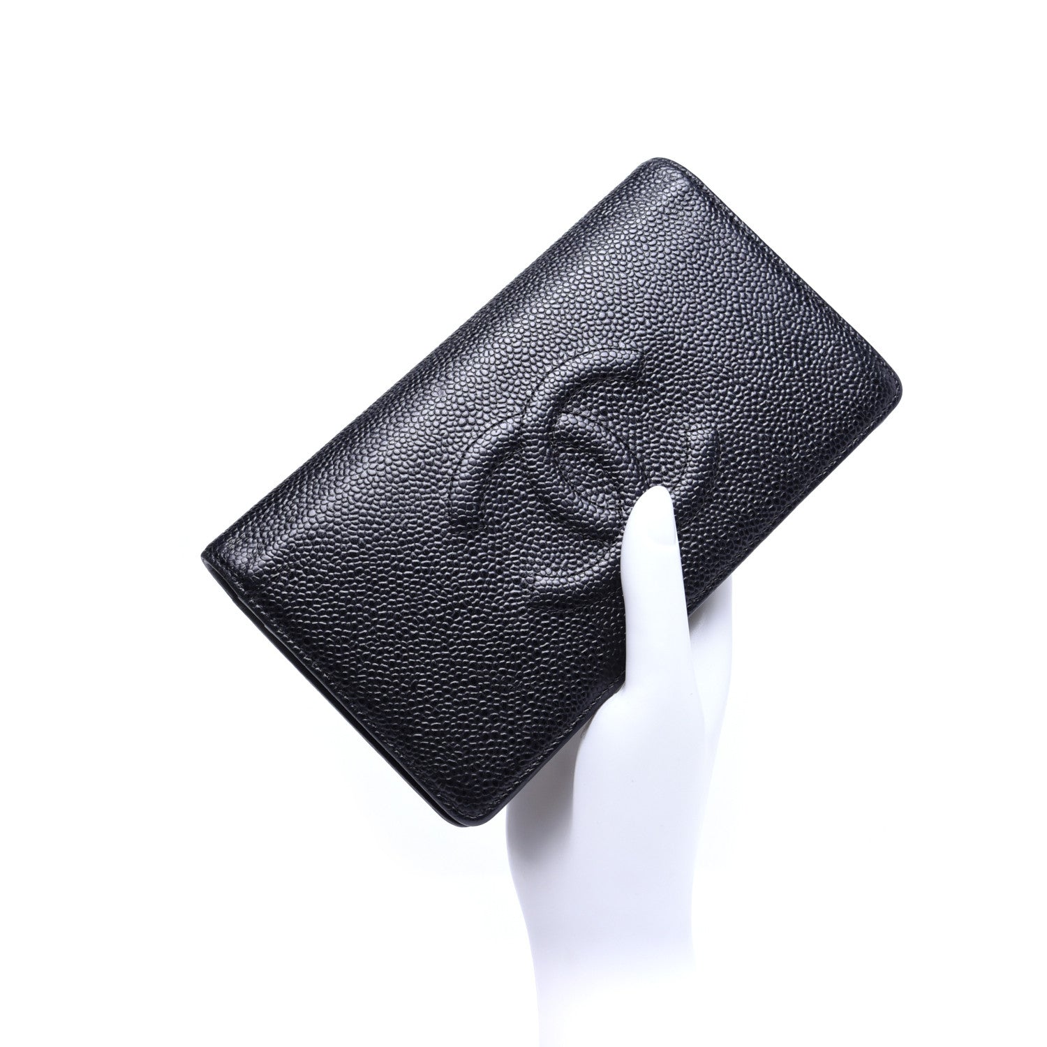 Chanel Caviar Timeless CC Yen Wallet Black 2 of 12