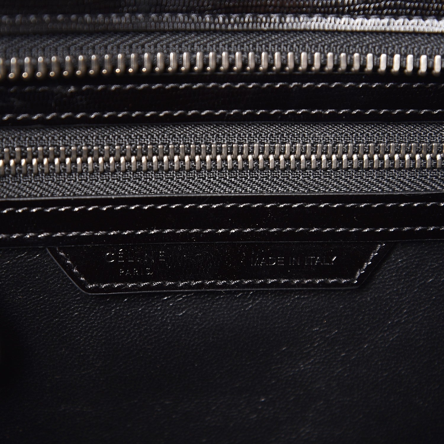 Celine Sleek Calfskin Micro Bi-Color Luggage Black White 6 of 8