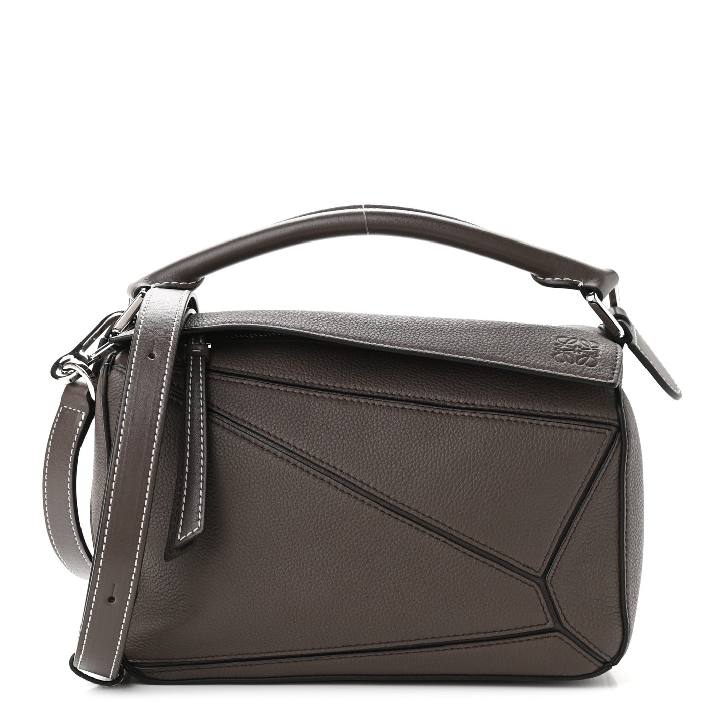 Calfskin Small Puzzle Bag Dark Taupe