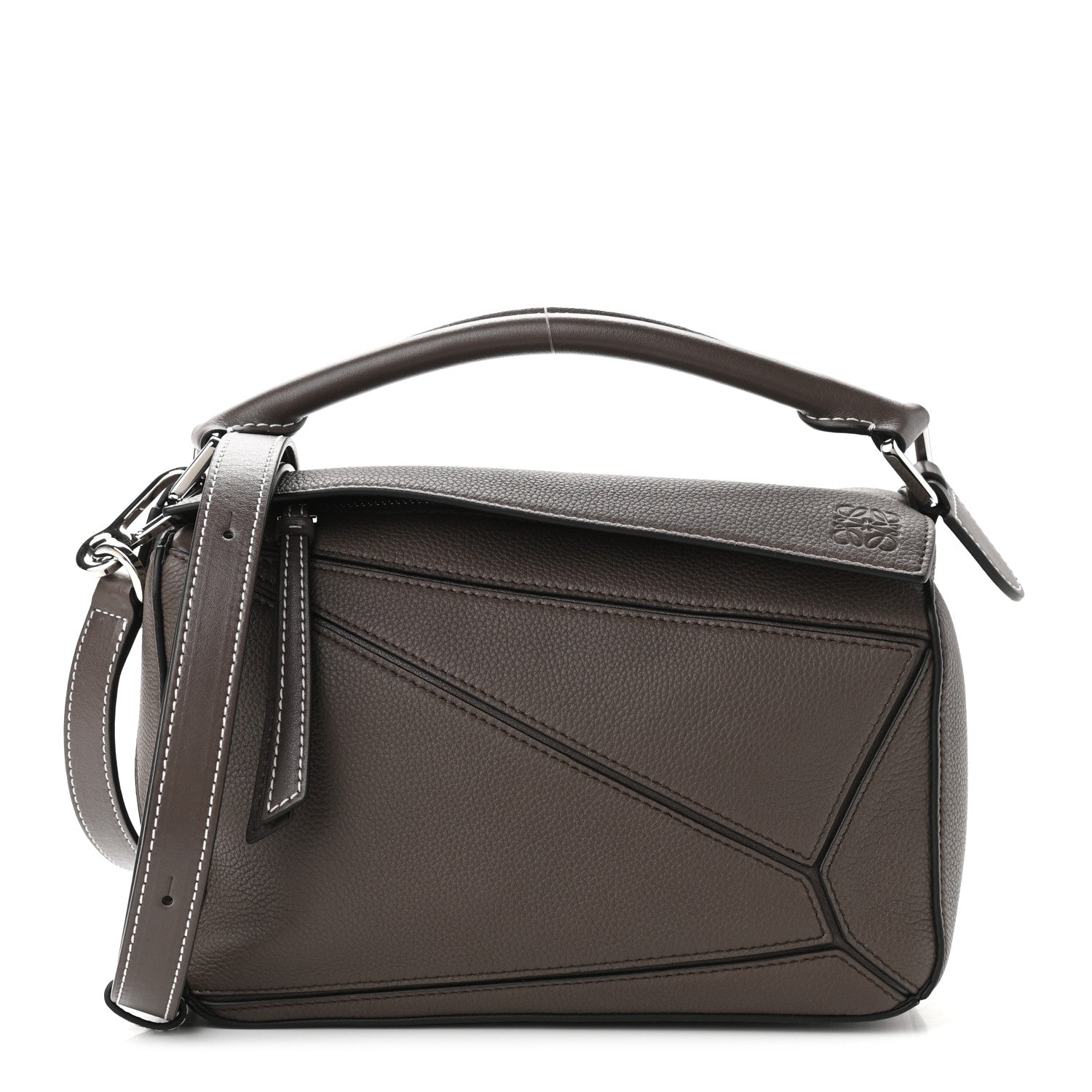 Loewe Calfskin Small Puzzle Bag Dark Taupe 1 of 10