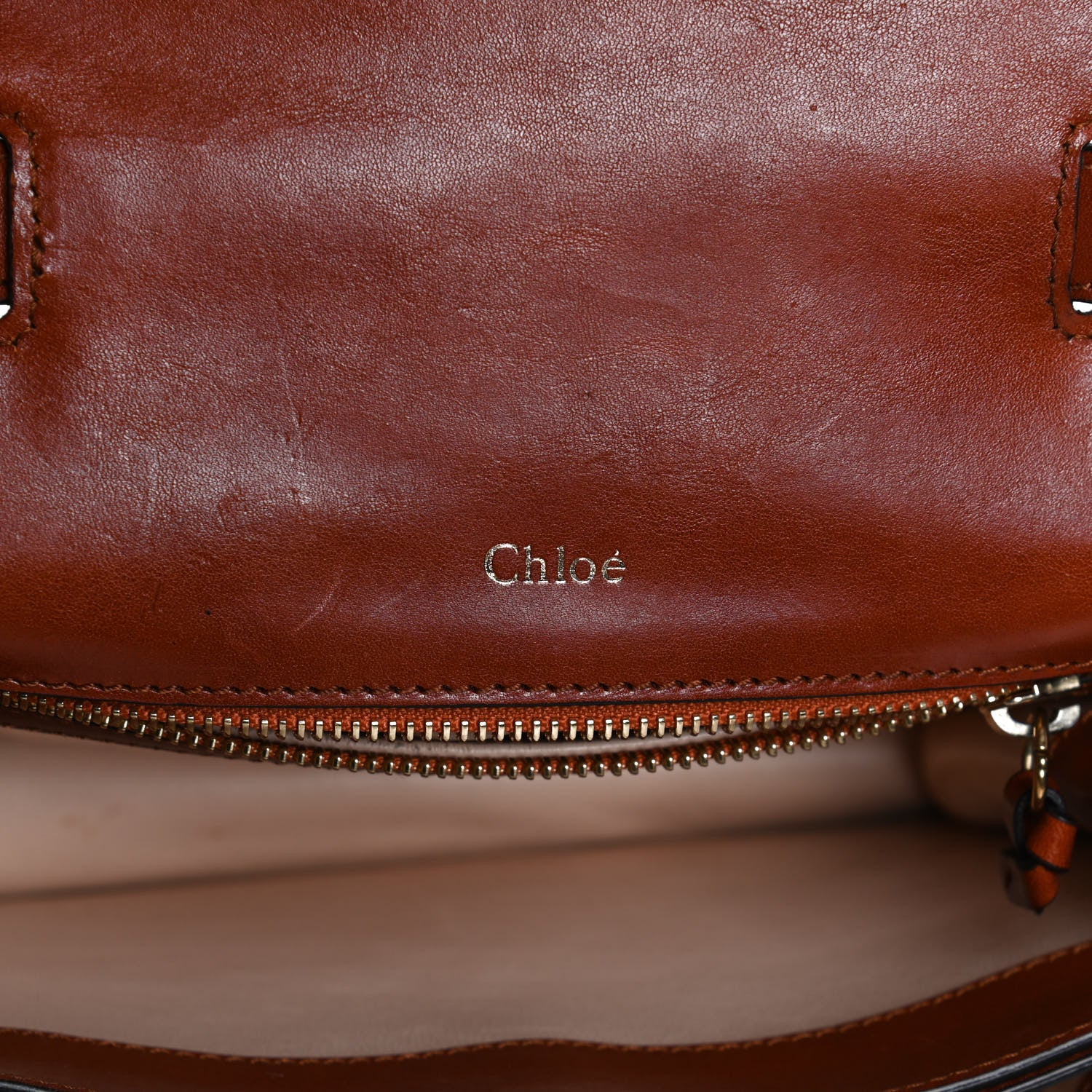 Chloe Calfskin Louise Shoulder Bag Brown 6 of 11