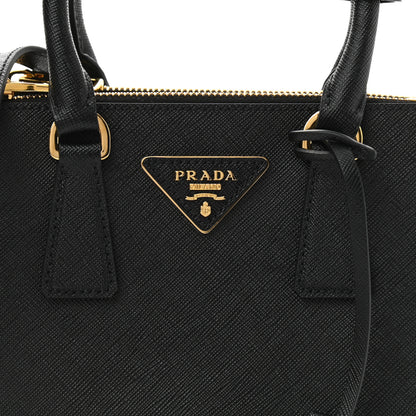 Prada Saffiano Lux Mini Galleria Double Zip Tote Black 7 of 10
