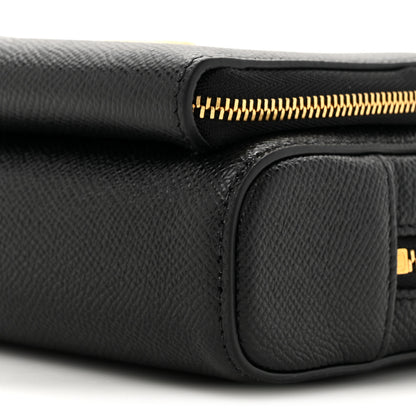 Christian Dior Grained Calfskin Caro Double Pouch Black 9 of 10