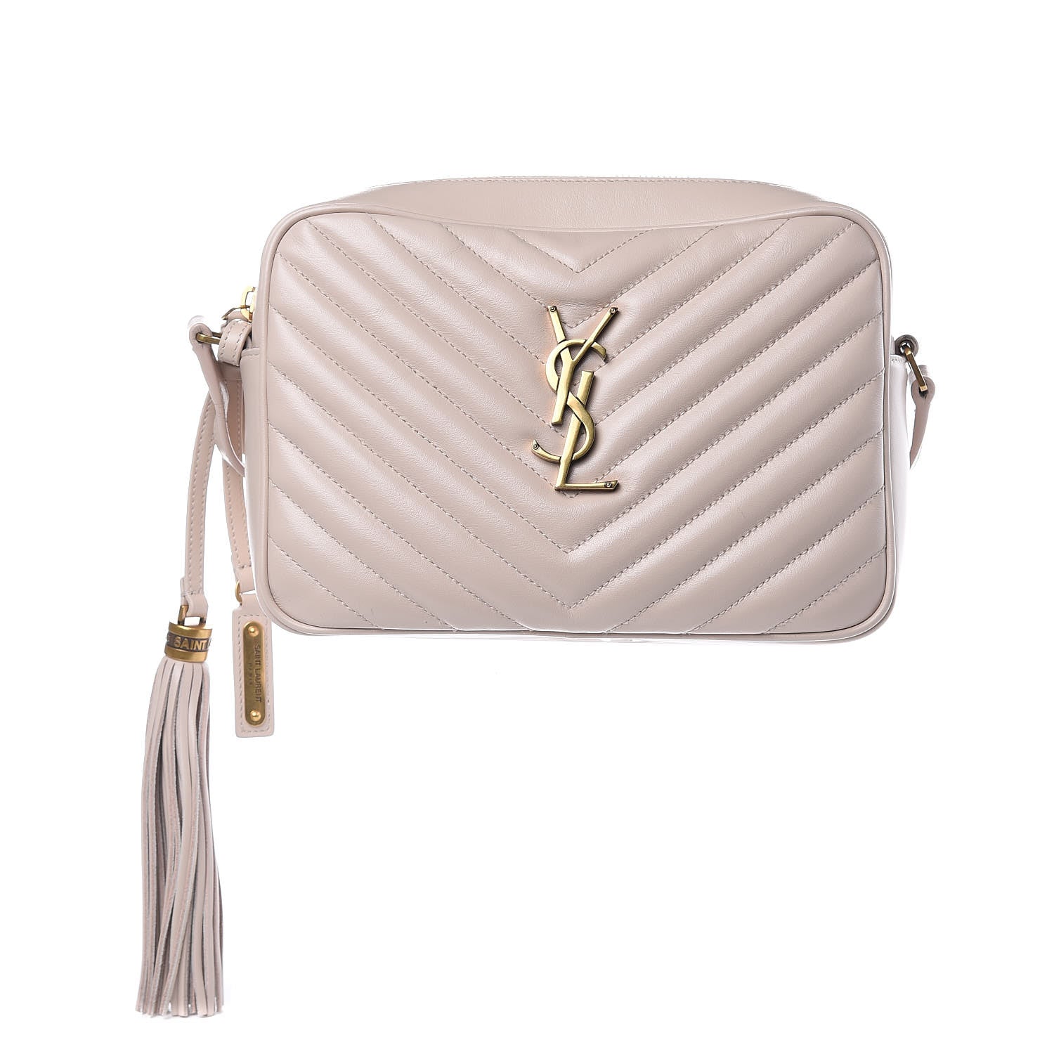 Saint Laurent Calfskin Matelasse Monogram Lou Camera Bag Beige 1 of 9