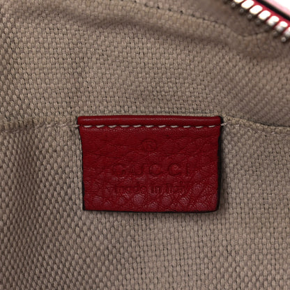 Gucci Pebbled Calfskin Small Soho Disco Bag Tabasco Red 6 of 11