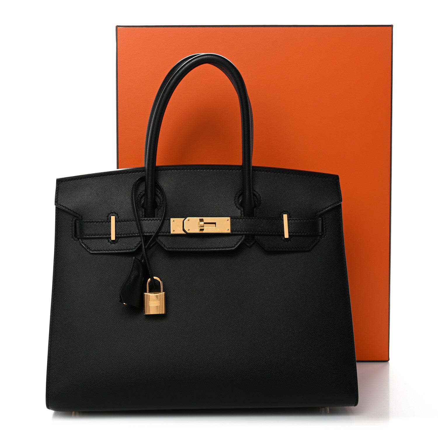 Hermes Madame Calfskin Birkin Sellier 30 Black 11 of 11