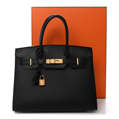 Hermes Madame Calfskin Birkin Sellier 30 Black 11 of 11
