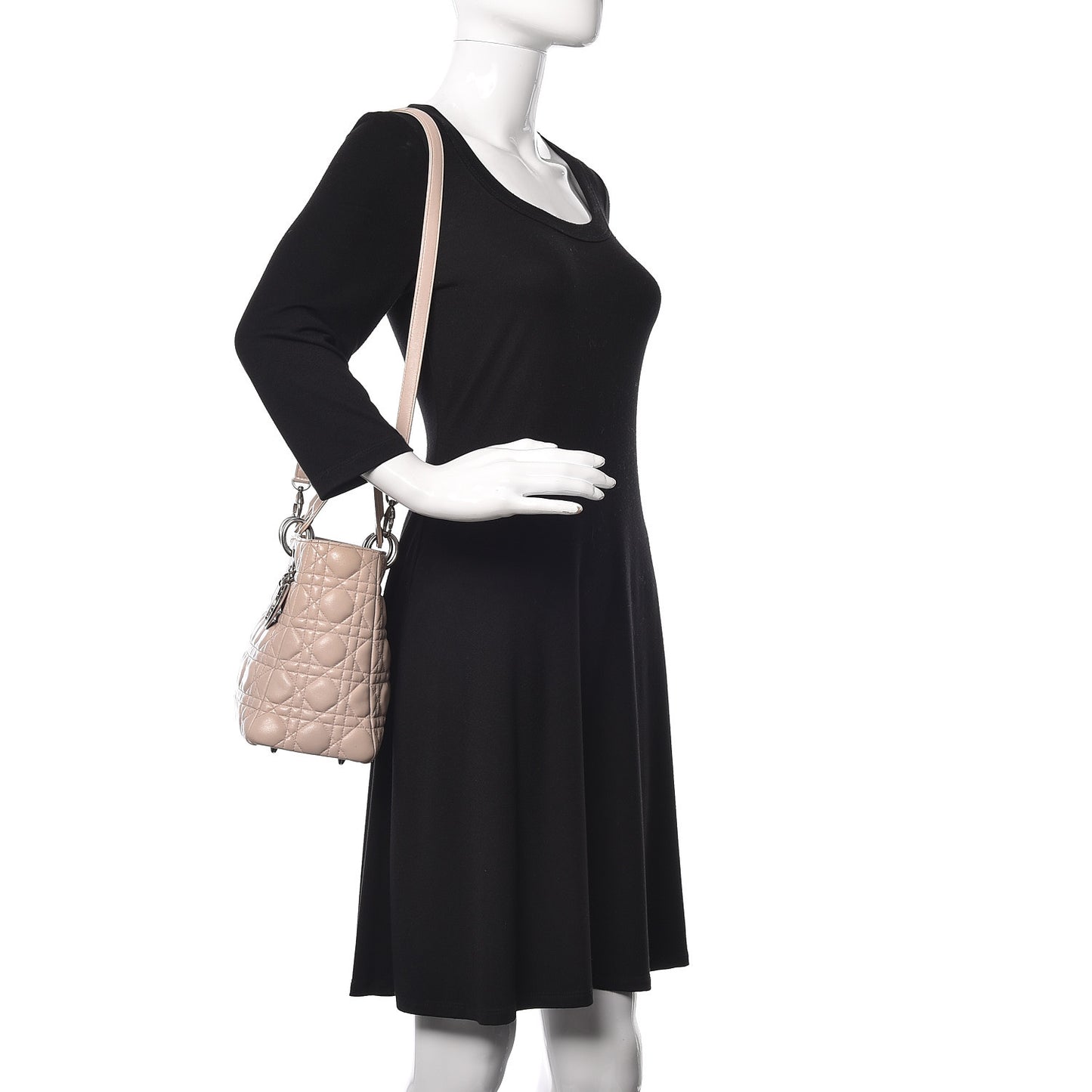 Lambskin Cannage Medium Lady Dior Light Pink
