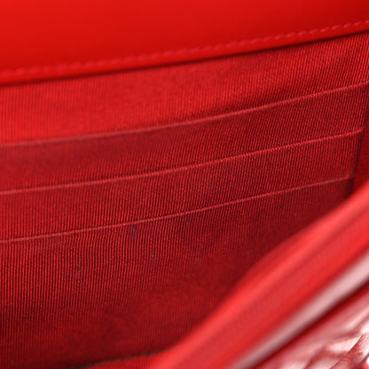 Chanel Glazed Calfskin Quilted Reissue Wallet On Chain WOC Red 12 of 12