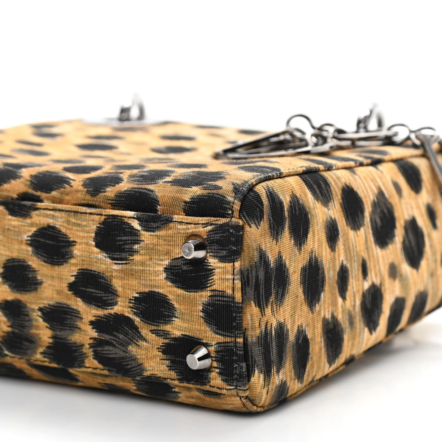 Canvas Leopard Printed Mini Lady Dior