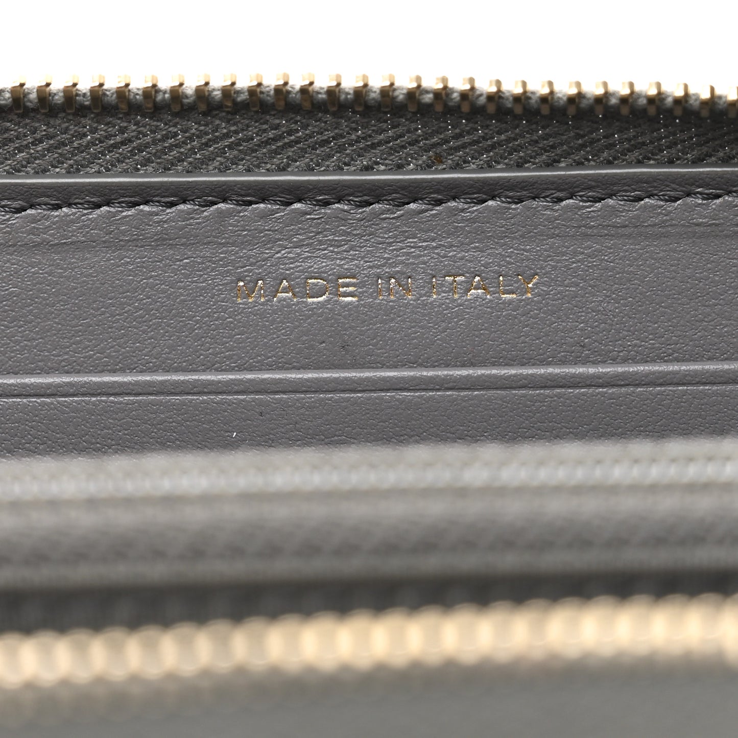 Caviar Quilted Small French New Wave Zip Around Wallet Grey