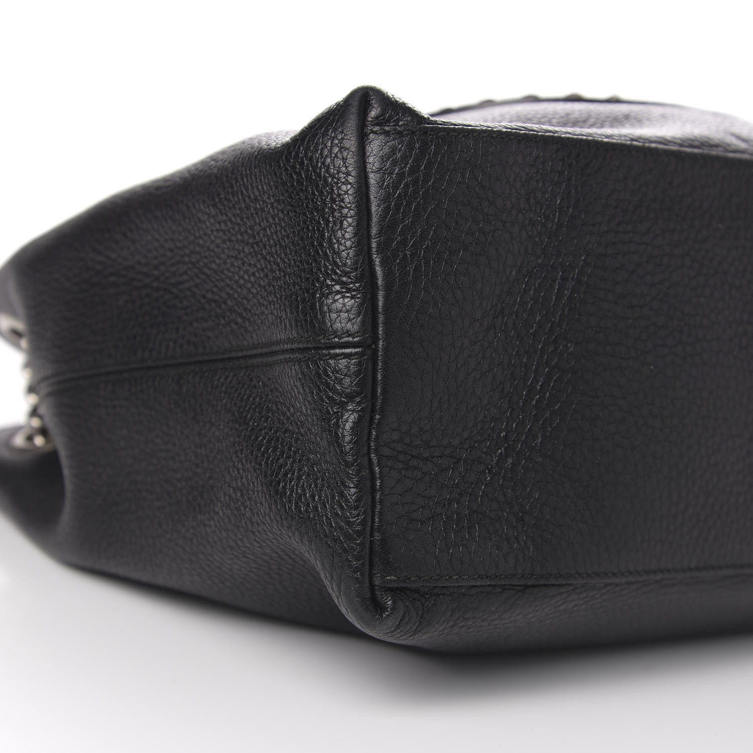 Gucci Pebbled Calfskin Studded Medium Soho Chain Shoulder Bag Black 13 of 15