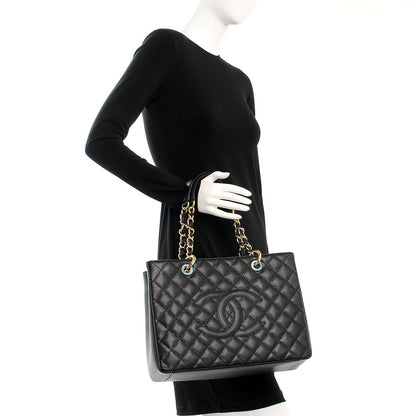 Chanel Caviar Quilted Grand Shopping Tote GST Black 2 of 7