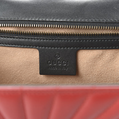 Gucci Calfskin Bamboo Trapuntata Queen Margaret Top Handle Bag Blue Agata Hibiscus Red Mystic White Sugar Pink 9 of 11