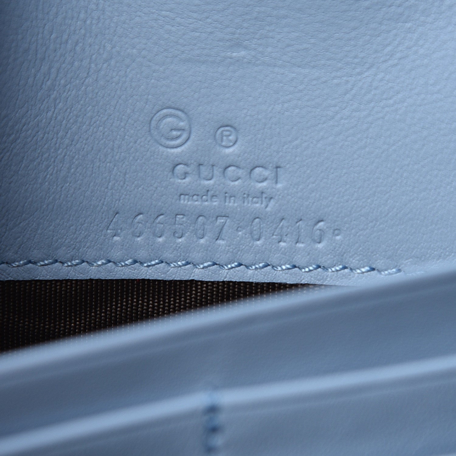 Gucci Microguccissima Crossbody Wallet Mineral Blue 6 of 8