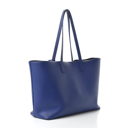 Saint Laurent Calfskin Large Shopping Tote Flash Blue 3 of 12