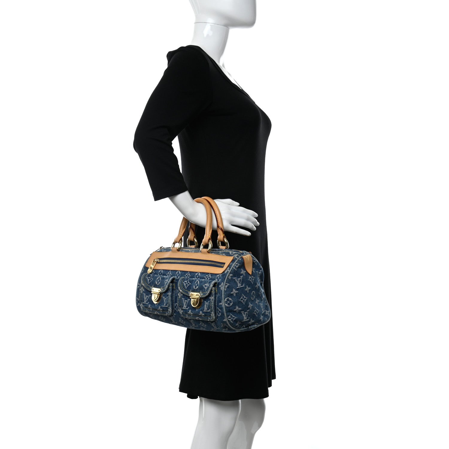 Louis Vuitton Monogram Denim Neo Speedy Blue 3 of 14