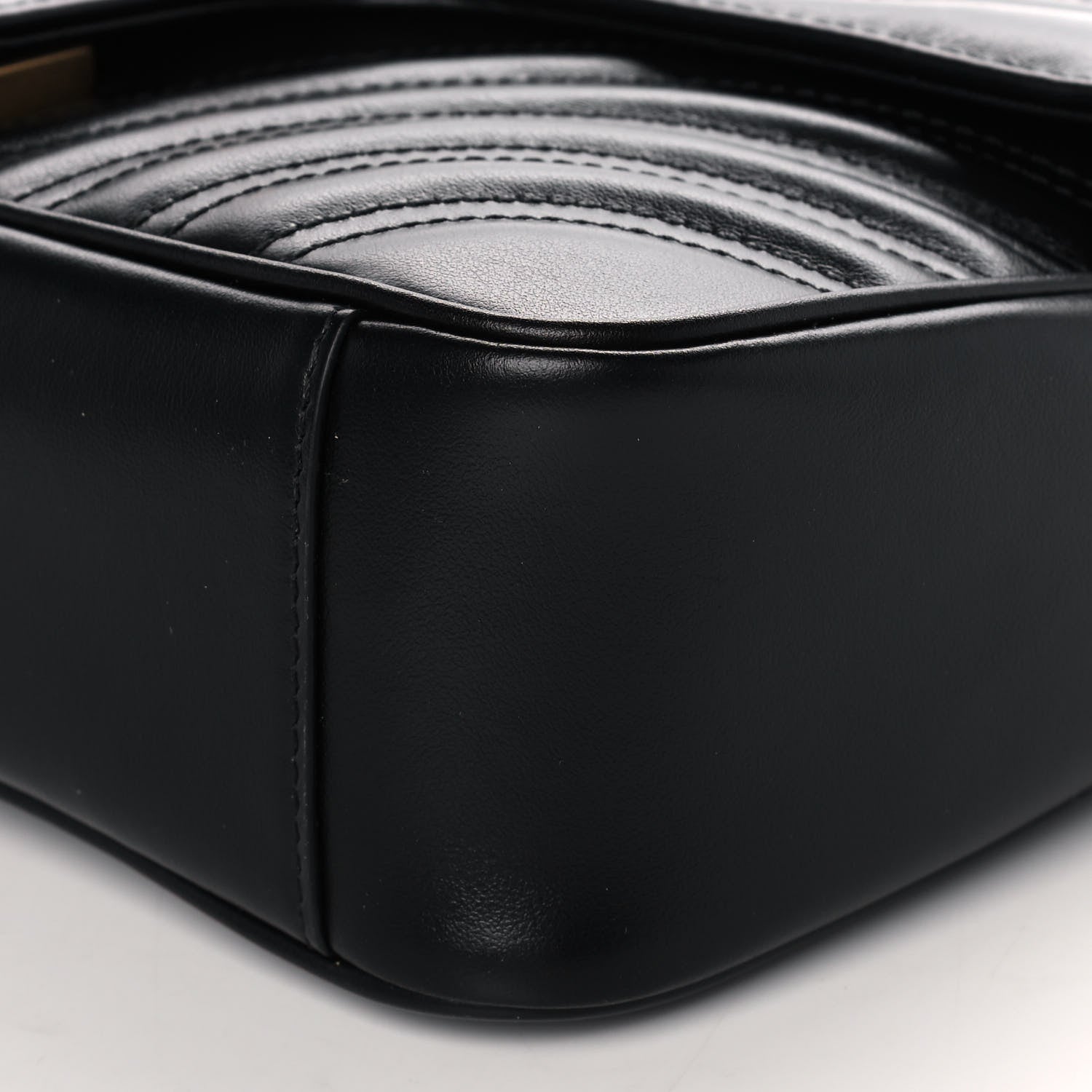 Gucci Calfskin Matelasse Small GG Marmont Shoulder Bag Black 11 of 11