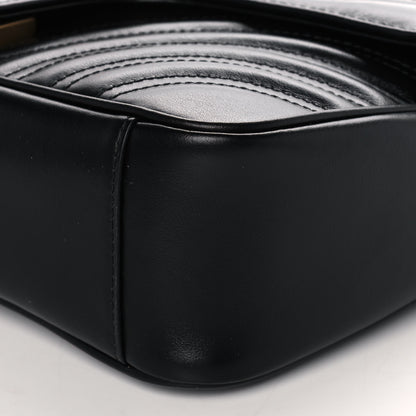 Gucci Calfskin Matelasse Small GG Marmont Shoulder Bag Black 11 of 11