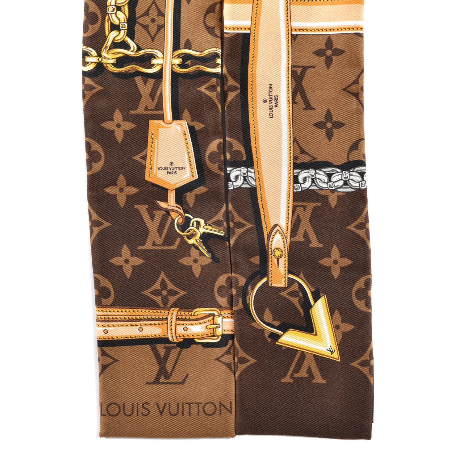 Louis Vuitton Silk Monogram Confidential Bandeau Brown 2 of 4