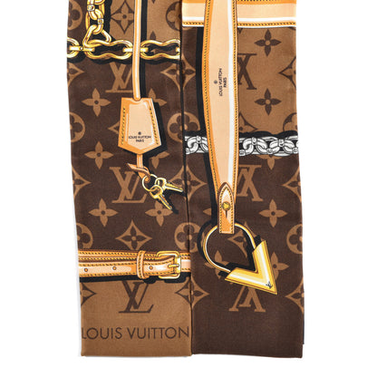 Louis Vuitton Silk Monogram Confidential Bandeau Brown 2 of 4
