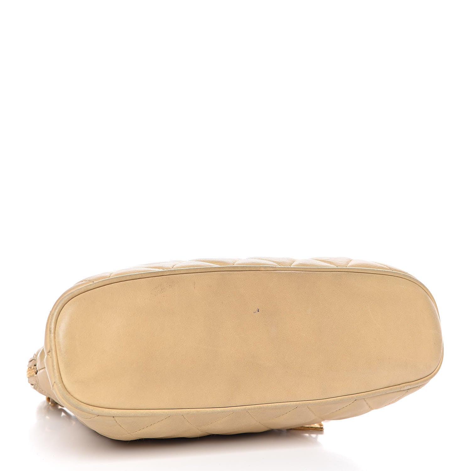 Chanel Lambskin Quilted Shoulder Bag Beige 4 of 17