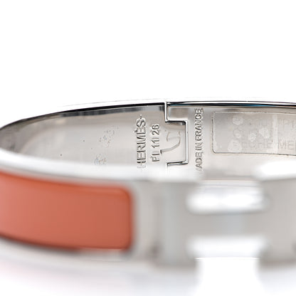 Hermes Enamel Narrow Clic Clac H Bracelet PM Peach Melba 3 of 5