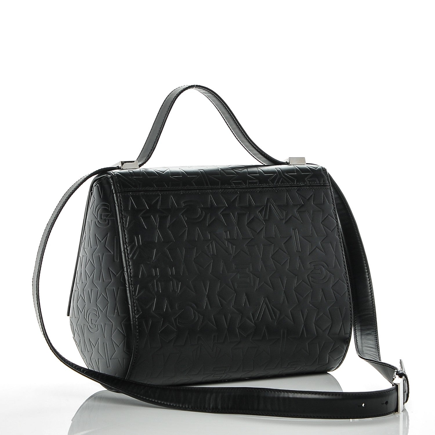 Givenchy Calfskin Star Embossed Medium Pandora Box Crossbody Bag Black 3 of 6
