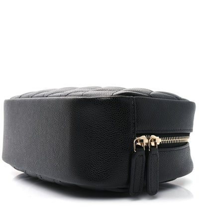 Chanel Caviar Quilted Medium Curvy Pouch Cosmetic Case Black 9 of 10