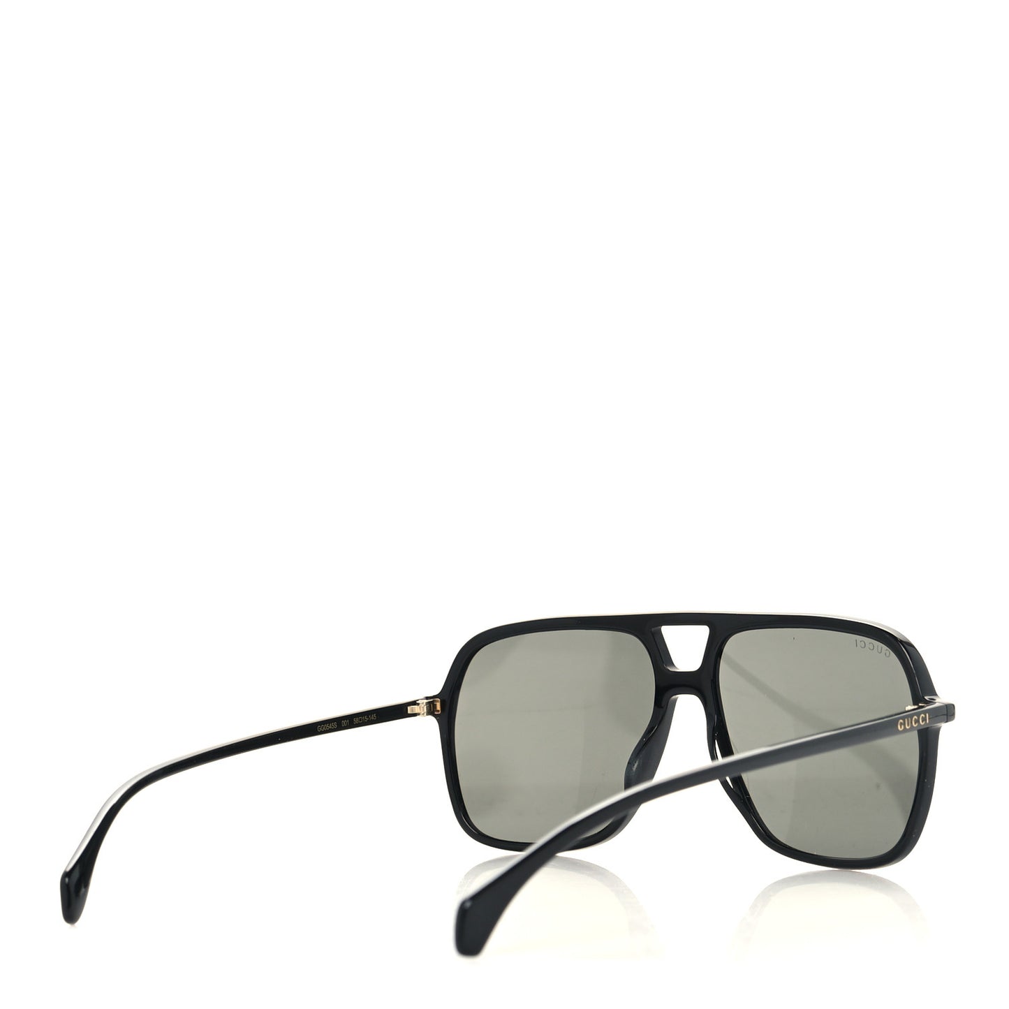 Acetate Brow Bar Aviator Sunglasses GG0545S Black
