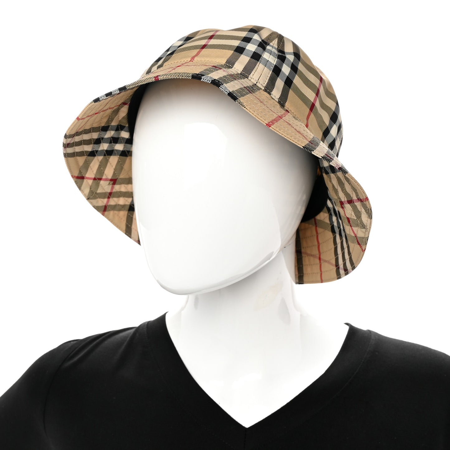 Nylon Vintage Check Bucket Hat L Archive Beige