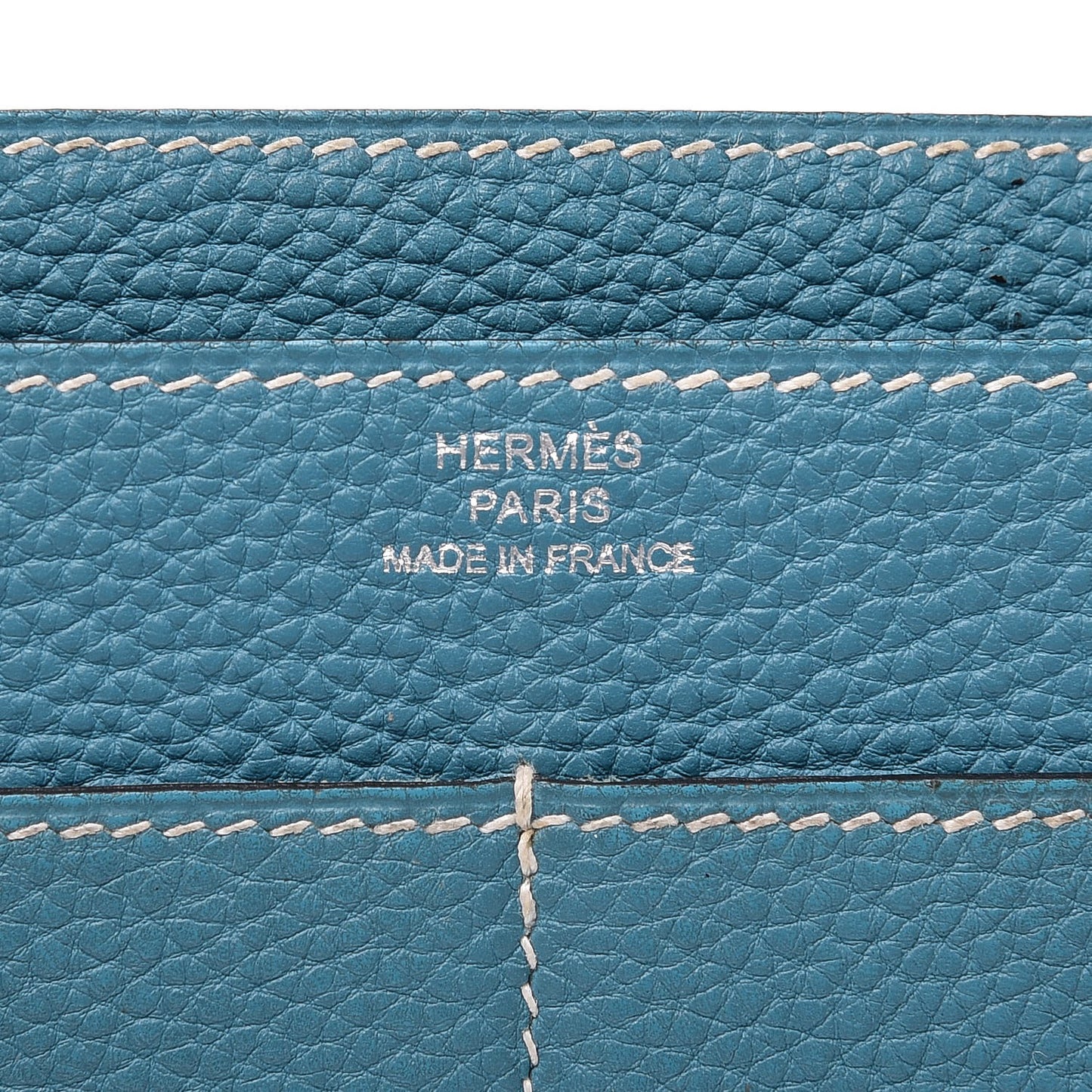 Taurillon Clemence Dogon Duo Wallet Blue Jean