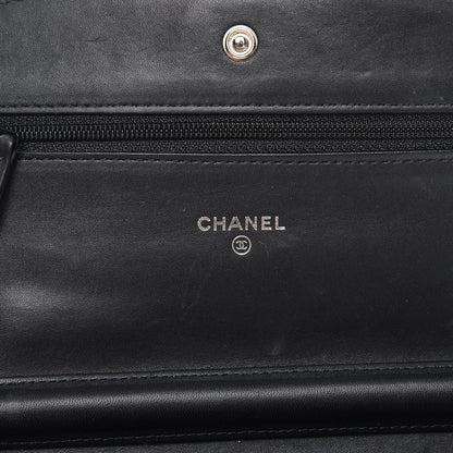 Chanel Patent Quilted Brilliant Wallet On Chain WOC Black 6 of 8