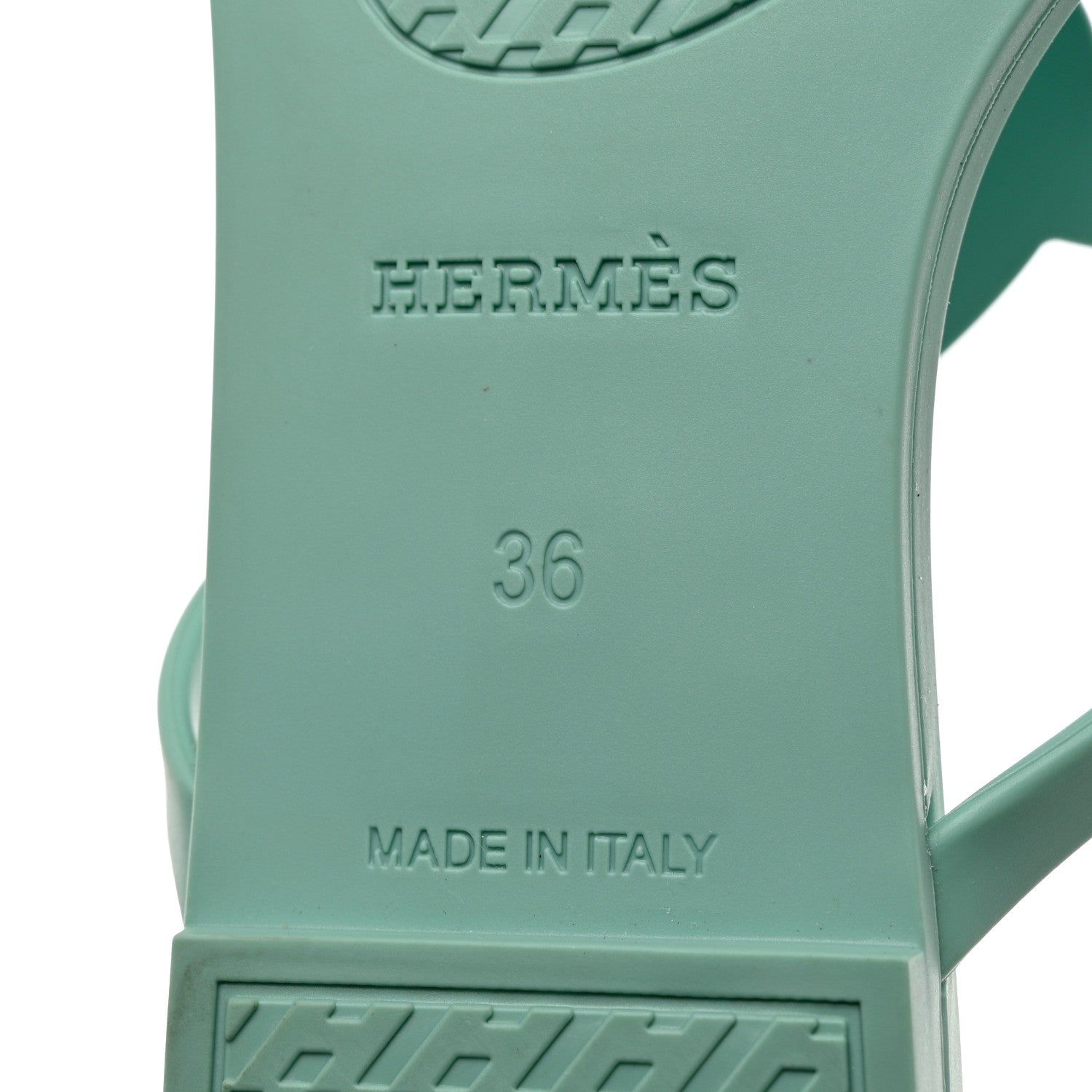 Hermes Rubber Womens Egerie Sandals 36 Vert Embrun 8 of 9