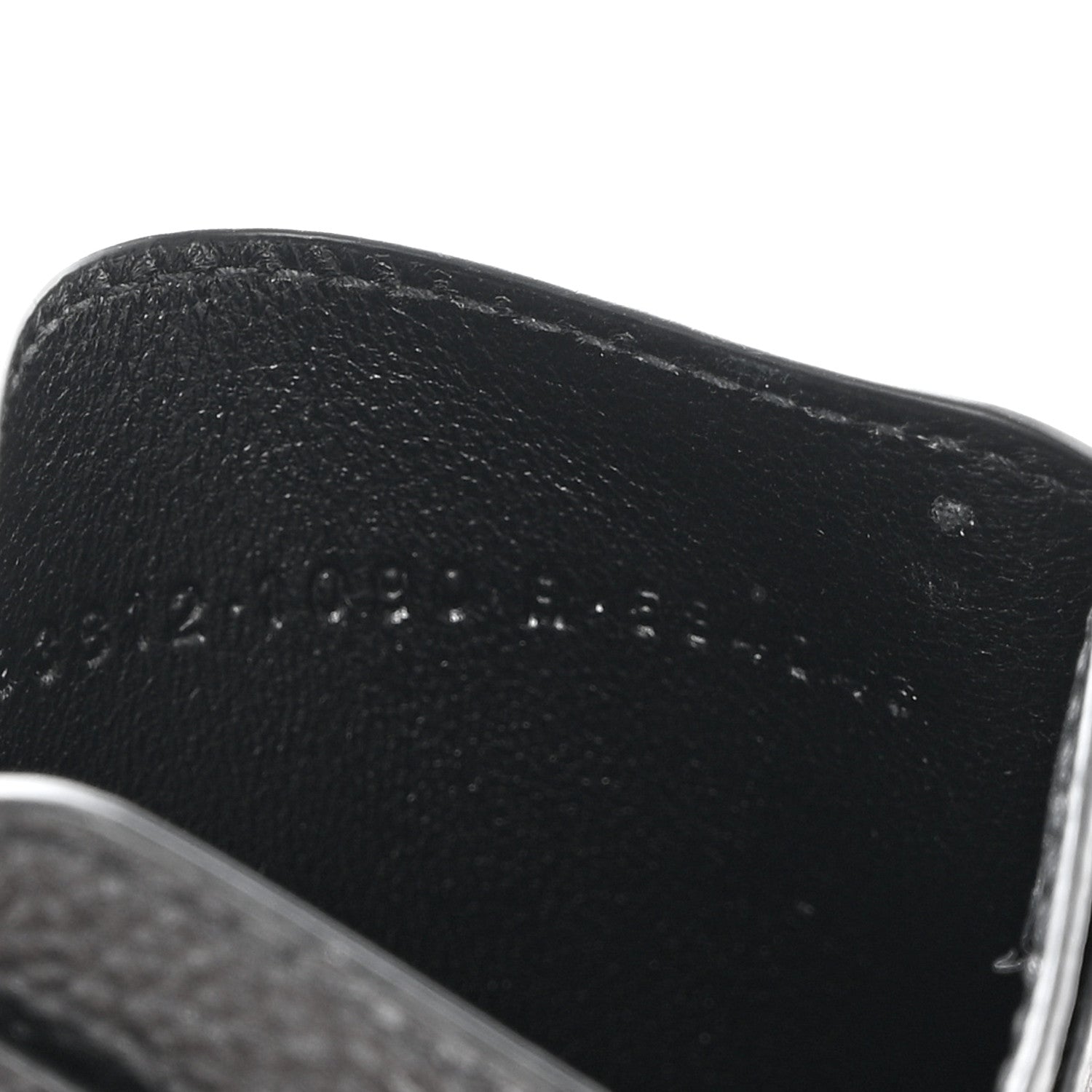 Balenciaga Grained Calfskin Logo Cash Rounded Card Holder Black White 8 of 9