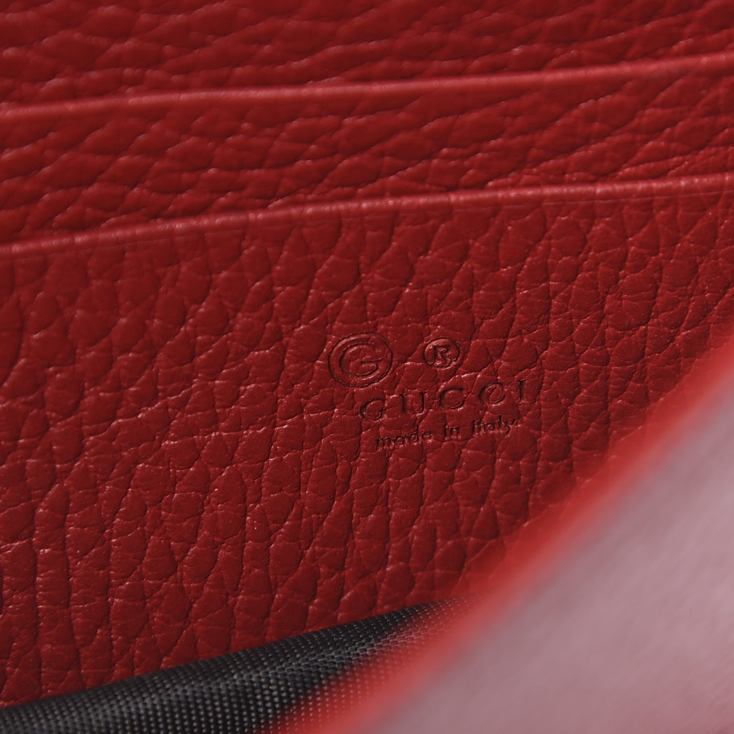 Gucci Dollar Calfskin Interlocking G Chain Wallet Red 5 of 11