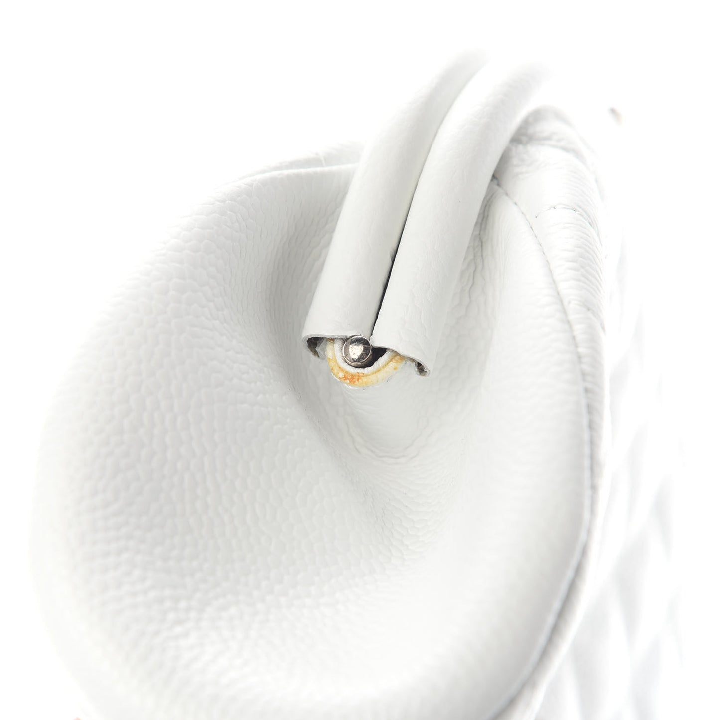 Caviar Quilted Timeless Clutch White