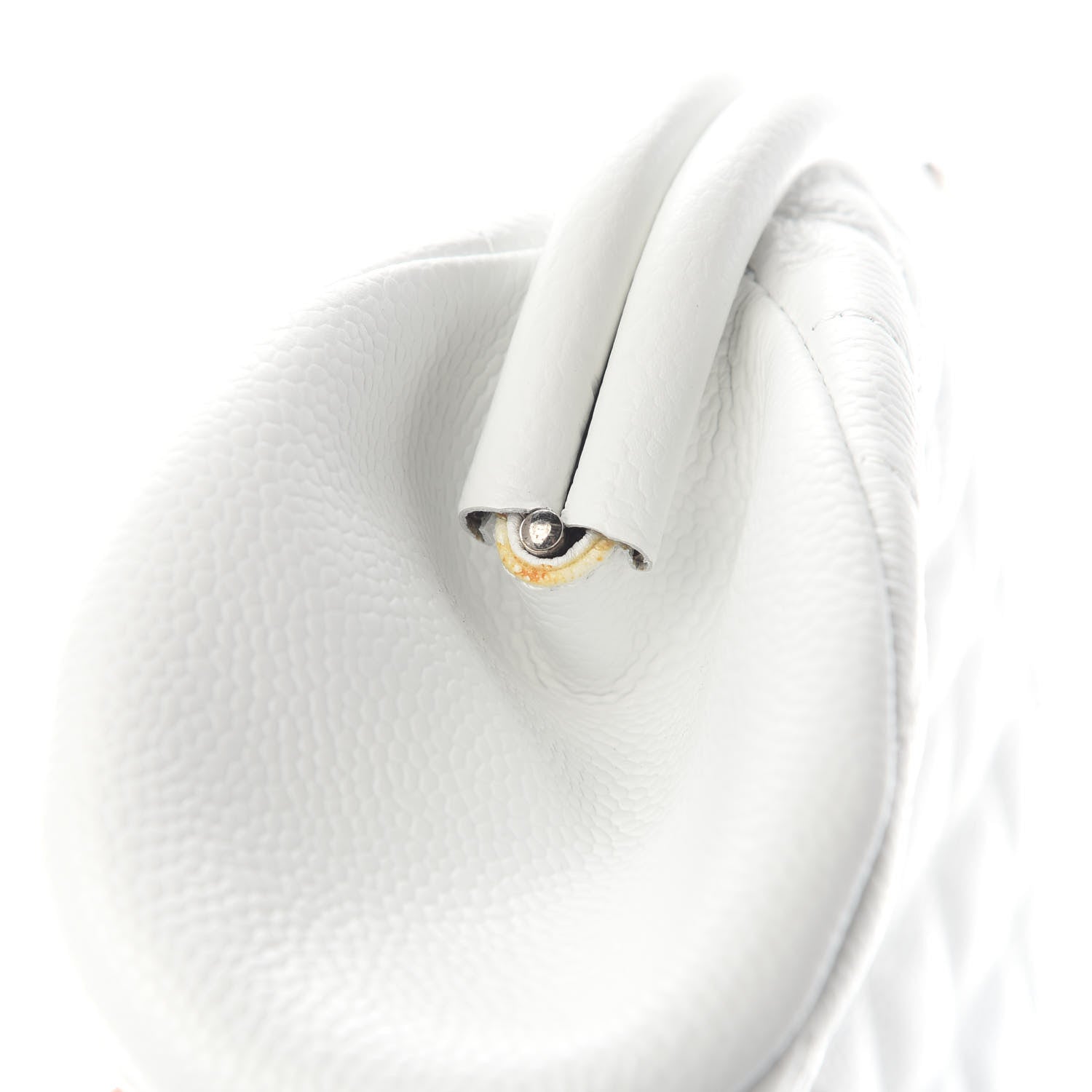 Chanel Caviar Quilted Timeless Clutch White 10 of 10