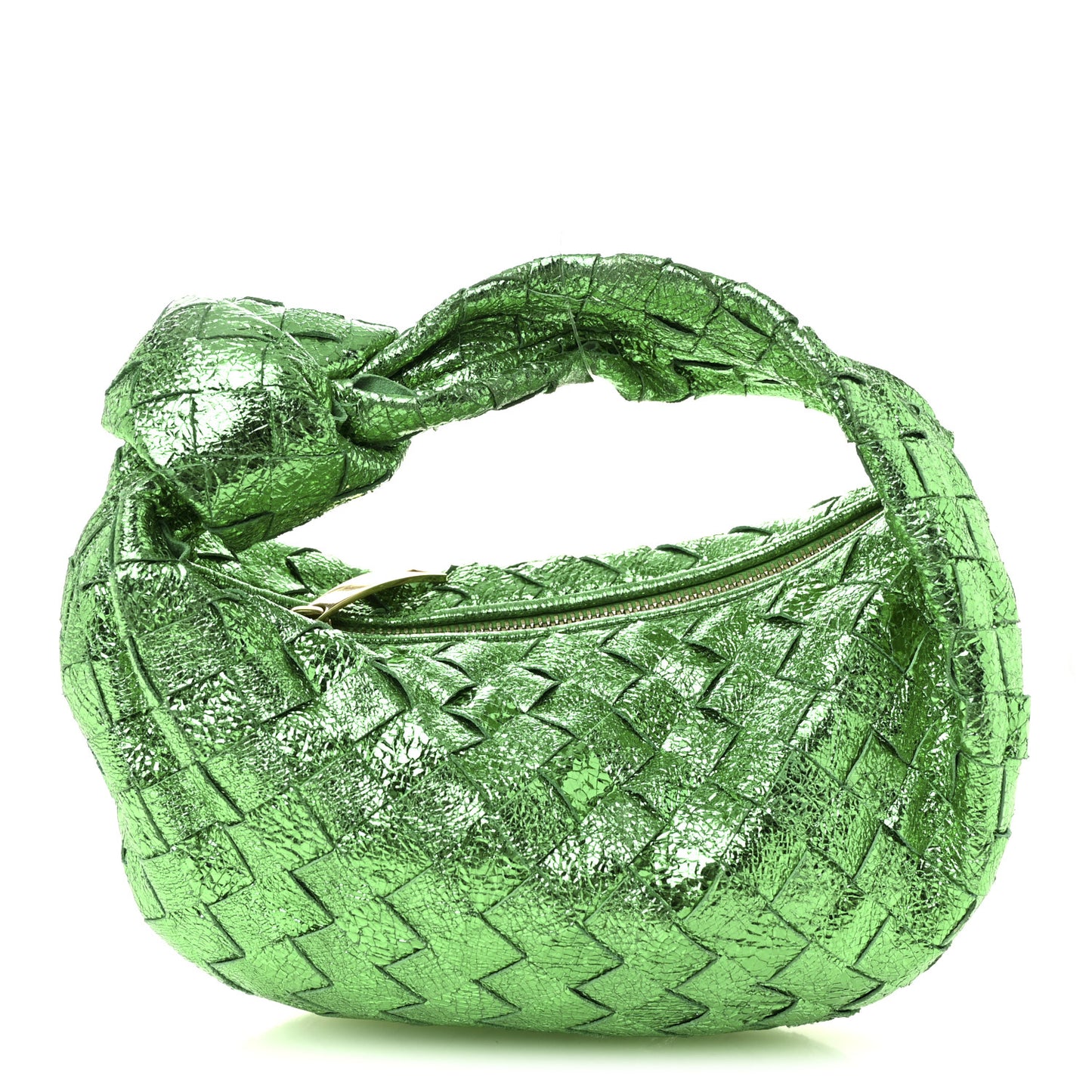 Metallic Nappa Intrecciato Mini Jodie Parakeet