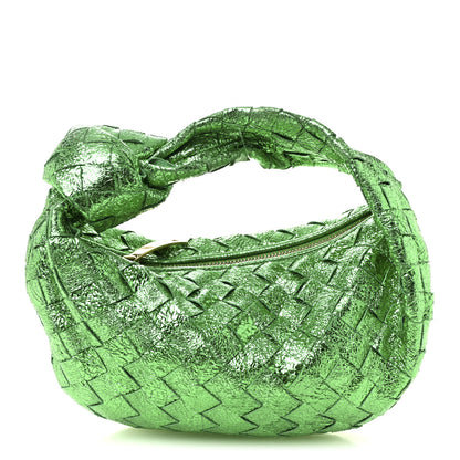 Bottega Veneta Metallic Nappa Intrecciato Mini Jodie Parakeet 1 of 10
