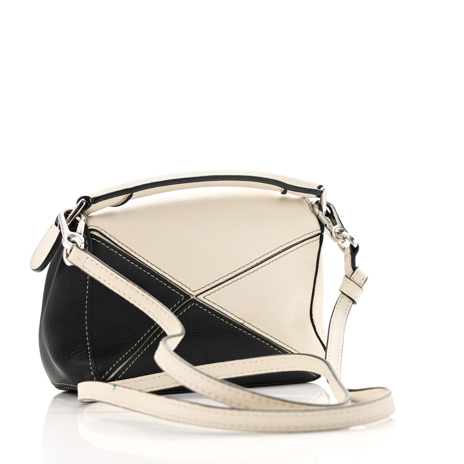 Loewe Calfskin Mini Puzzle Bag Soft White Rosemary 3 of 15