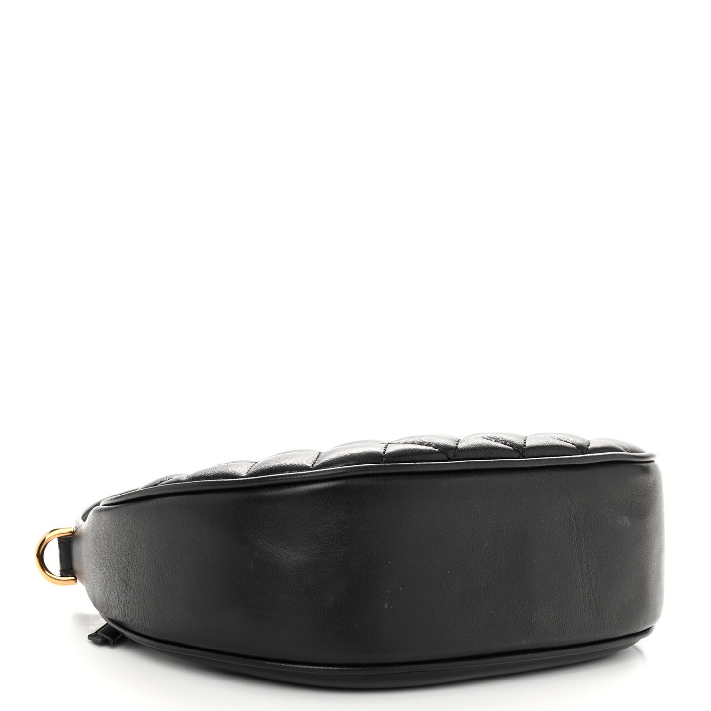 Nappa Quilted Medusa Shoulder Bag Black