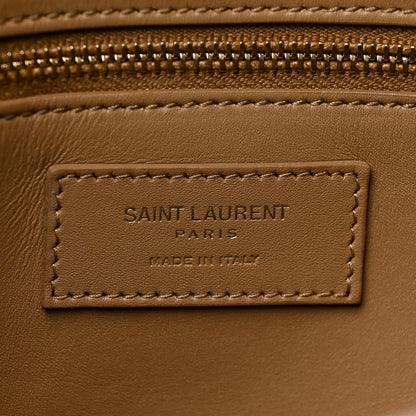 Saint Laurent Nubuck Shearling Monogram Medium Niki Chain Satchel Ivory Natural Tan 6 of 10