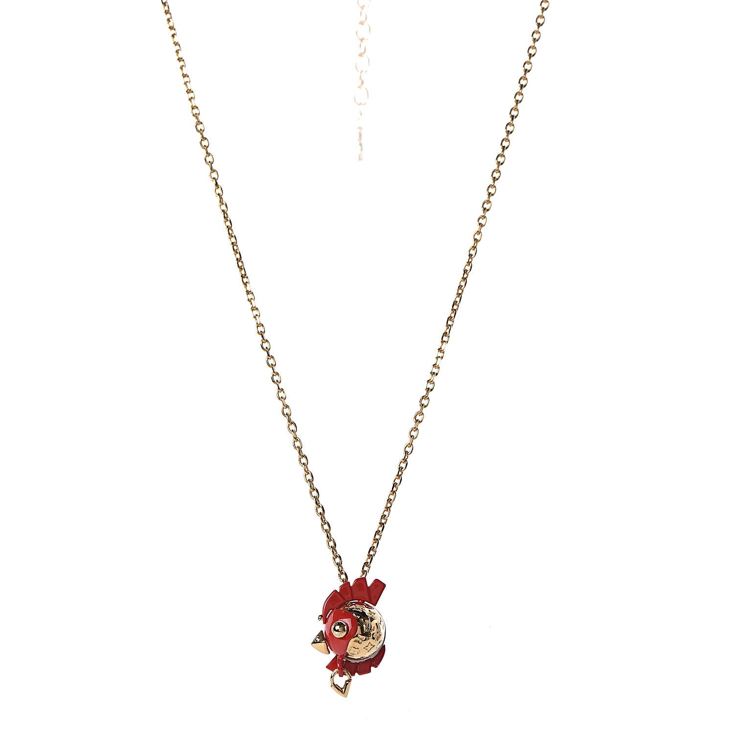 Louis Vuitton Vuittonite Rooster Necklace Gold 1 of 7