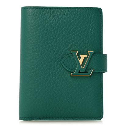 Louis Vuitton Taurillon Capucines Vertical Compact Wallet Green 1 of 8