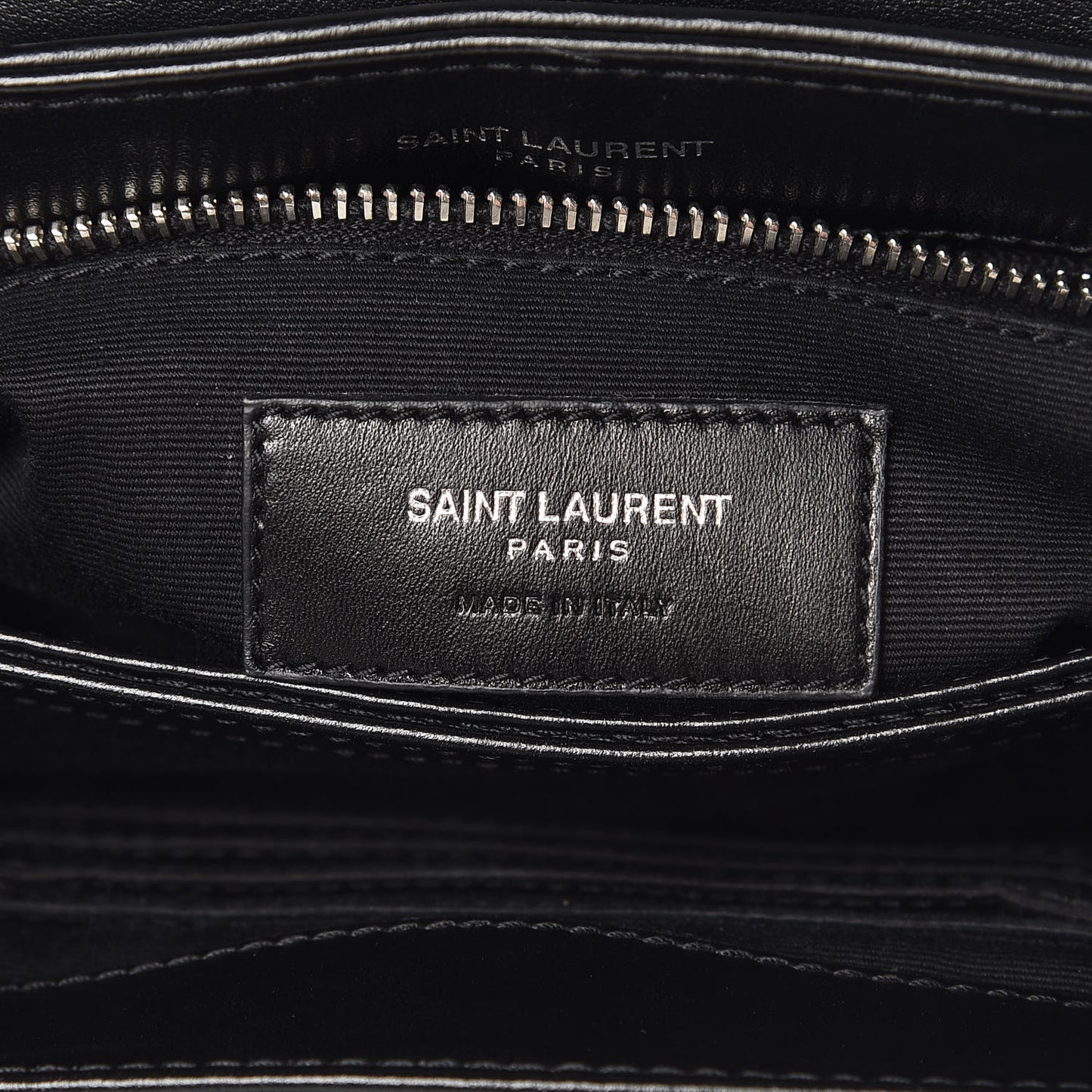 Calfskin Y Quilted Monogram Toy Loulou Crossbody Bag Black